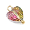 Transparent Glass Charms PALLOY-JF04198-01-4