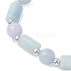 Natural Chalcedony Round Beaded Stretch Bracelets for Women BJEW-JB11137-04-3
