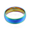 201 Stainless Steel Plain Band Finger Ring for Women RJEW-N043-09M-2