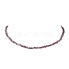 304 Stainless Steel with Glass Round Beaded Necklaces for Women NJEW-JN04684-4