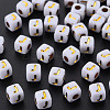 Opaque White Acrylic Beads MACR-Q242-010J-1