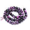 Dyed Natural Fire Crackle Agate Beads Strands X-G-Q462-125A-8mm-2