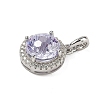 925 Sterling Silver Pave Cubic Zirconia Pendants STER-B009-01B-05-2