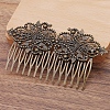 Flower Brass Hair Comb Findings PW-WG1405E-01-1