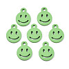 Spray Painted Alloy Charms X-PALLOY-T075-121A-RS-1