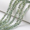 Electroplate Transparent Glass Beads Strands EGLA-A034-T4mm-S11-1