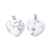 Natural Howlite Pendants G-G956-B43-FF-2
