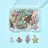 30Pcs 3 Styles 5 Colors Alloy Enamel Pendants ENAM-FS0003-46-7