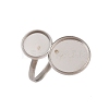 Non-Tarnish 304 Stainless Steel Open Cuff Ring Findings STAS-E124-05O-P-3