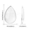 Transparent Teardrop Glass Cabochons X-GGLA-R024-30x20-2