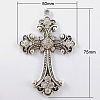 Alloy Rhinestone Cross Big Pendants ALRI-1475-P-NR-1