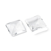 Transparent Clear Glass Square Cabochons X-GGLA-A001-15mm-3