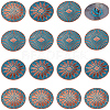 18Pcs 1-Hole Alloy Shank Buttons BUTT-GF0004-19B-1