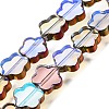 Electroplated Transparent Glass Beads Strands GL-CBA98F0-07C-1