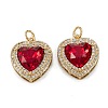 Brass Micro Pave Cubic Zirconia Pendants KK-G404-B-01Q-G-3