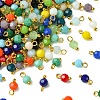 190Pcs 19 Colors Opaque Glass Pendants PALLOY-CJ00056-9