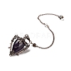 Natural Amethyst Triangle Dowsing Pendulum Pendants G-G022-01R-01-2