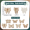 4 Sets Unfinished Wood Cutouts Ornaments WOOD-SC0001-91E-2