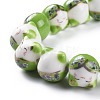 Handmade Printed Porcelain Beads PORC-M003-08D-3