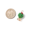 3Pcs 3 Colors Glass Seed Beaded Cactus Pendants PALLOY-MZ00860-3