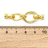 Brass Micro Pave Clear Cubic Zirconia Fold Over Clasps KK-U059-24G-3
