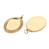 304 Stainless Steel Pendant Cabochon Settings X-STAS-S116-243G-2