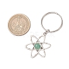 7Pcs Natural Gemstone Keychains KEYC-JKC01244-3
