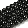 Natural Black Onyx Round Bead Strands G-R198-6mm-2