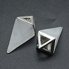 Natural Quartz Crystal Pendants KK-E757-D-02P-2