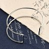Non-Tarnish 304 Stainless Steel Hollow Open Cuff Bangles for Women BJEW-S155-04P-6