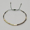 Adjustable Glass Seed Bead Braided Bead Bracelets for Women VT9382-54-1