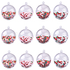 8Pcs 4 Styles Transparent Plastic & Handmade Polymer Clay Big Pendants PALLOY-YW00096-1