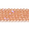 Transparent Electroplate Glass Beads Strands GLAA-F029-4mm-D15-1
