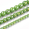 Electroplate Opaque Glass Beads Strands X-GLAA-T032-P6mm-AB06-4