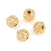 Brass Textured Spacer Beads KK-CBABC34-05G-1