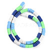 Fixed 4 Color Handmade Polymer Clay Bead Strands CLAY-S096-029G-2