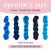 5 Bundles 5 Colors Acrylic Fiber Yarn OCOR-TA0003-22-4