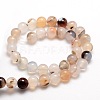 Natural Agate Round Beads Strands X-G-E321C-8mm-01-2