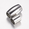 Barrel 304 Stainless Steel Magnetic Clasps with Glue-in Ends STAS-I026-05-3