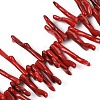 Opaque Acrylic Imitation Coral Beads Strands SACR-P033-01A-07-1