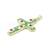 Golden Brass Enamel Pendants KK-A209-29G-3