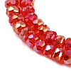 Electroplate Glass Beads Strands GLAA-Q105-03N-3