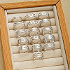 16Pcs 16 Styles Heart Star Alloy Cuff Toe Ring Sets FS-WG5F0D5-01-2