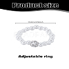 1Pc Imitation Pearl Beads Finger Rings RJEW-LP0003-52-2
