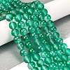 Frosted Transparent Glass Bead Strands GLAA-P065-8mm-14-1