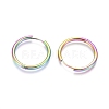 Ion Plating(IP) 304 Stainless Steel Huggie Hoop Earrings EJEW-F111B-25mm-Y-2