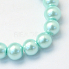 Baking Paint Pearlized Glass Pearl Round Bead Strands HY-Q330-8mm-45-2