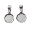 304 Stainless Steel Pendant Cabochon Settings STAS-L282-010P-02-1