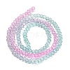 Transparent Painted Glass Beads Strands X-DGLA-A034-T1mm-A10-5