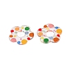 Flower Theme Printed Acrylic Pendants OACR-T028-06I-1